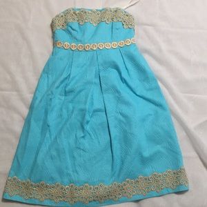 Blue and gold Lily Pulitzer dress!